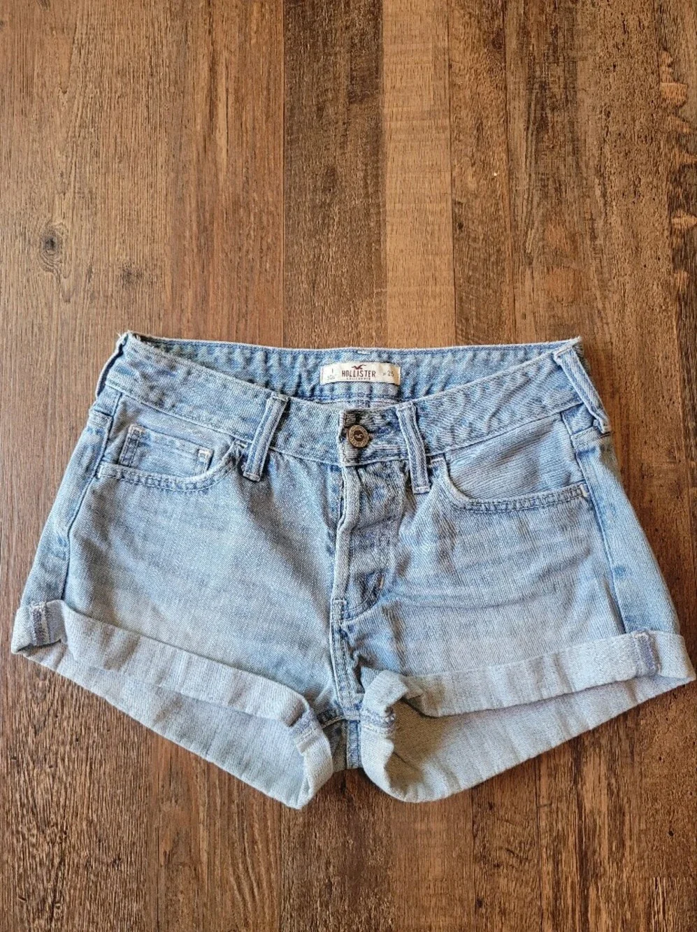 Hollister Light Wash Denim Shorts